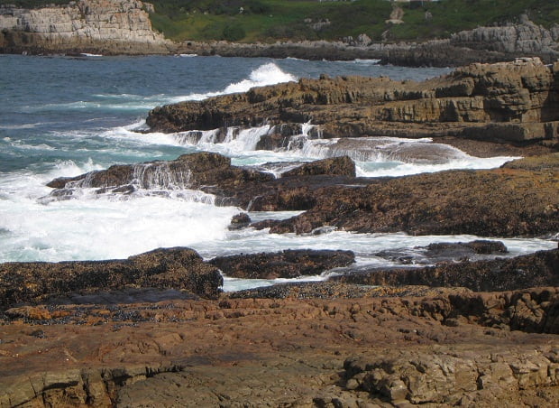 Küstenlandschaft am Cape Agulhas in Südafrika