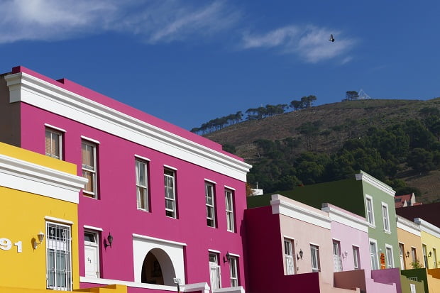 Blick vom Bo-Kaap auf den Signal Hill
