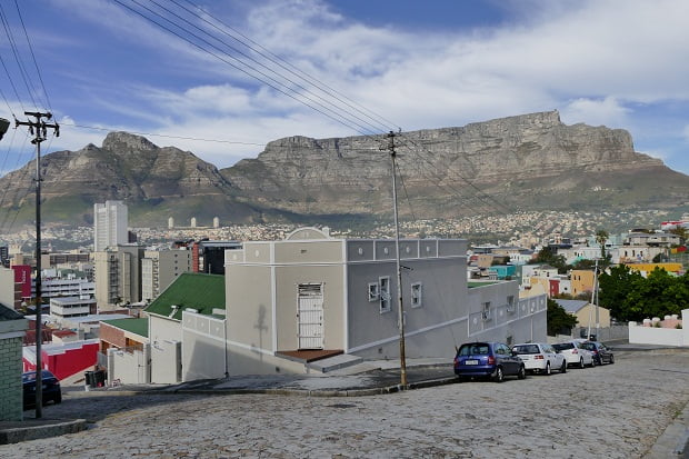 Blick vom Bo-Kaap auf den Tafelberg