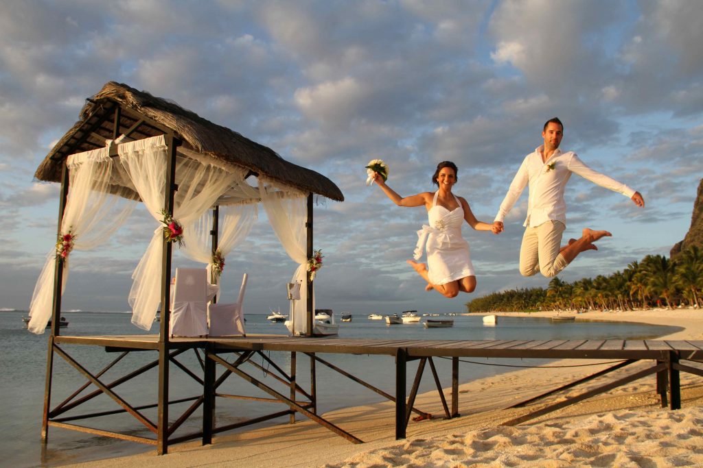 Hochzeitspaar Mauritius Steg