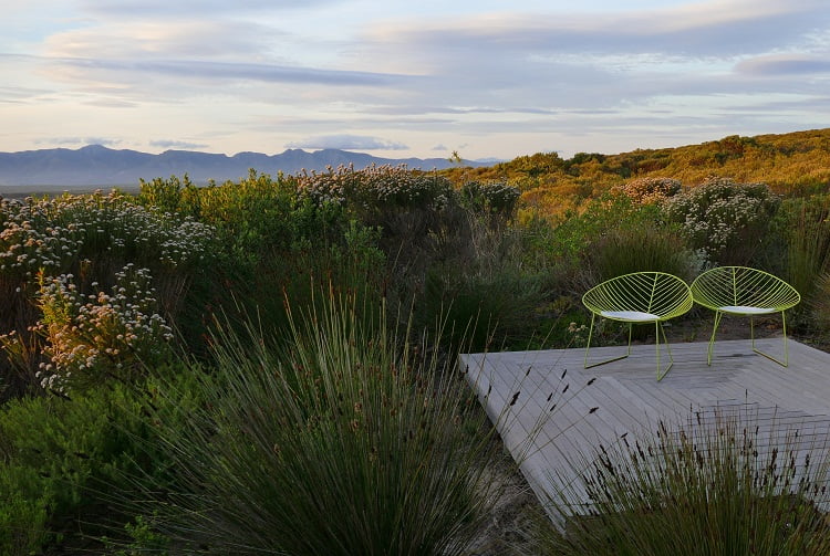 Blick von Grootbos auf die Walker Bay