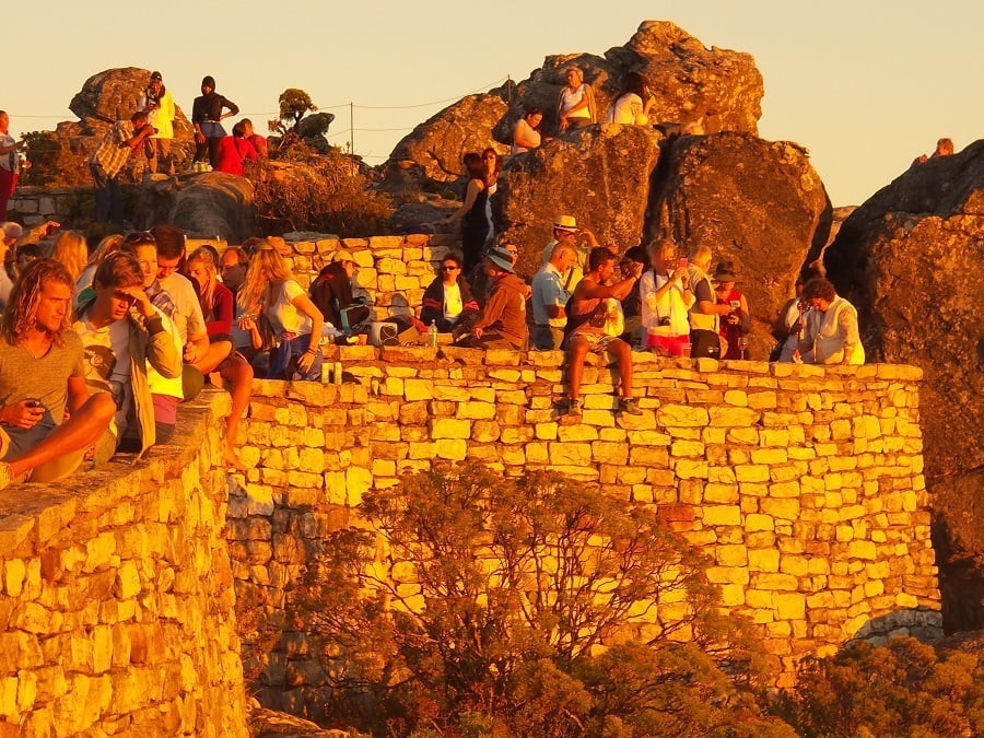 Sonnenuntergang auf dem Tafelberg