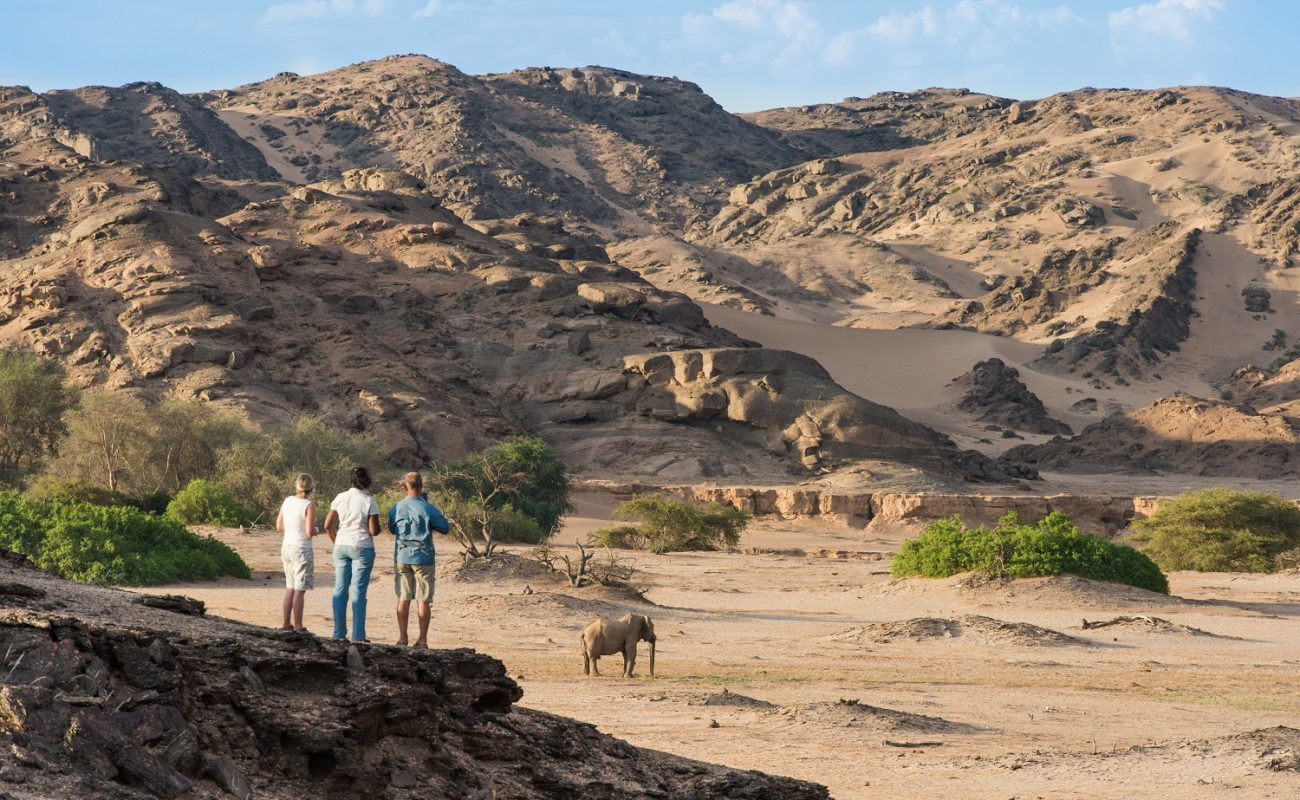 Eine Walking Safari in der Umgebung von Hoanib Skeleton Coast Camp