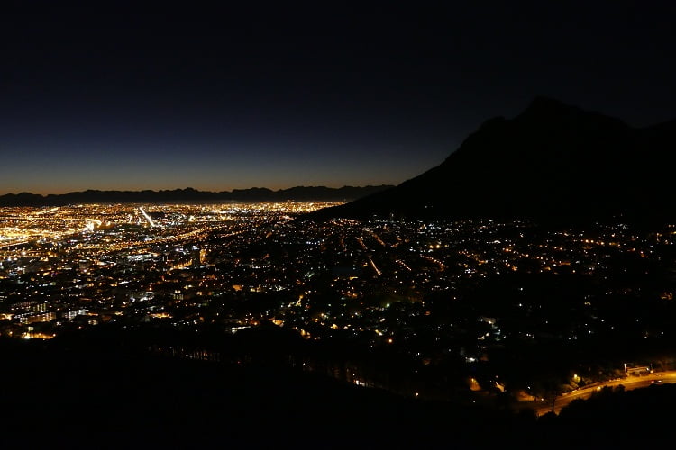 Das nächtliche Kapstadt