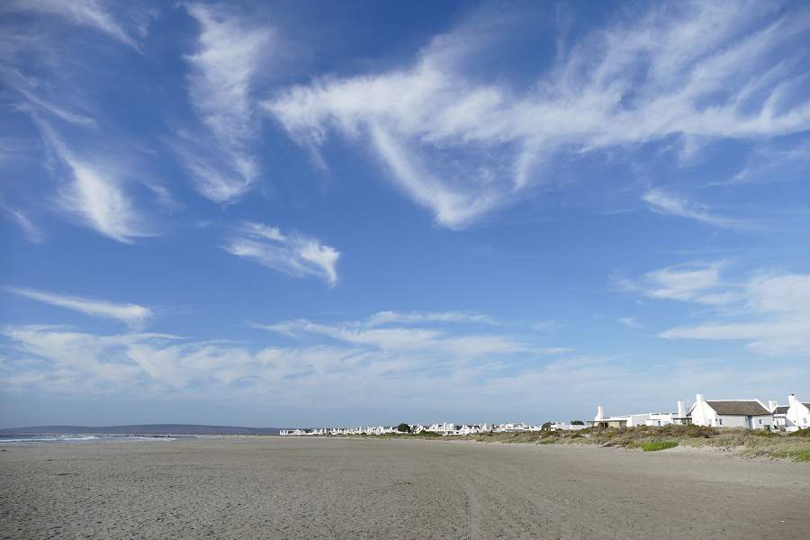 Der lange Strand von Paternoster, Westcoast, Südafrika