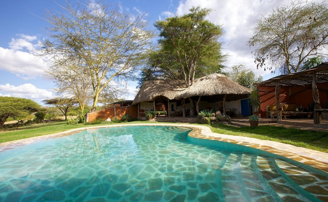 Ein Pool für heißen Nachmittagsstunden in Kenia im Lewa Camp