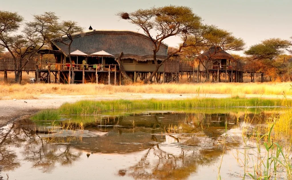 Wasserloch des Tree Top Camp Wasserloch des Tree Top Camp in Onguma