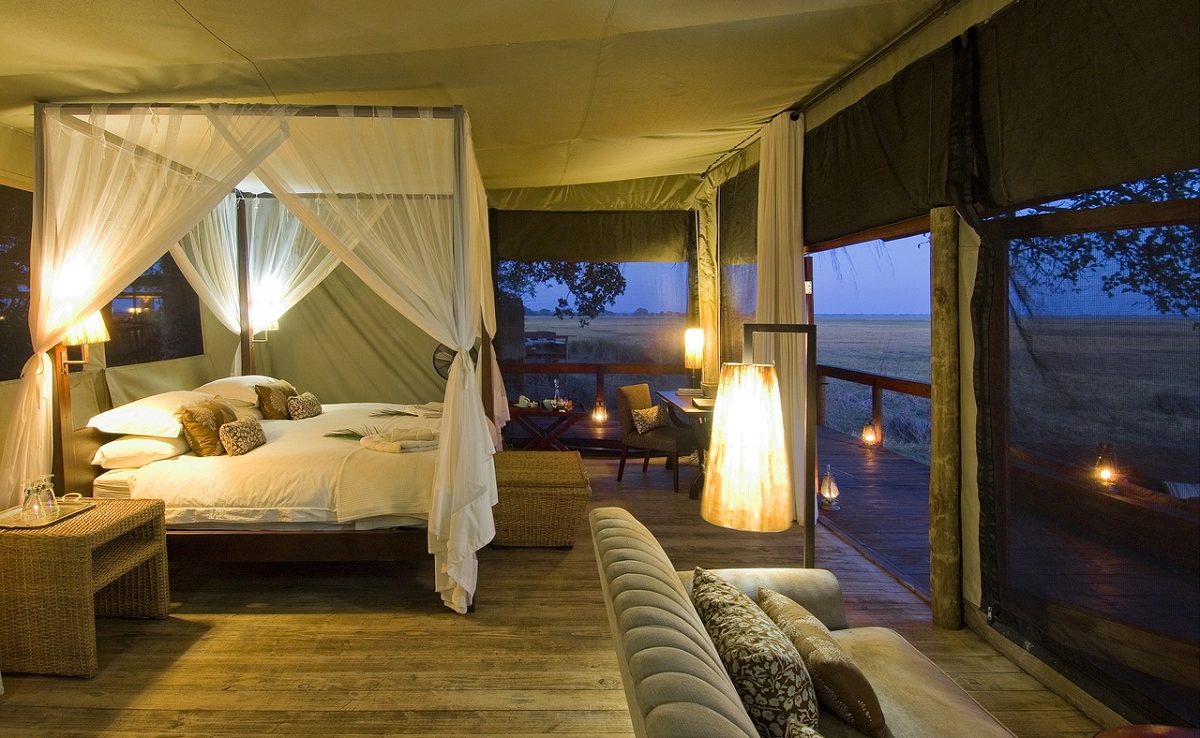 Himmelbett im Wilderness Premier Camp Shumba