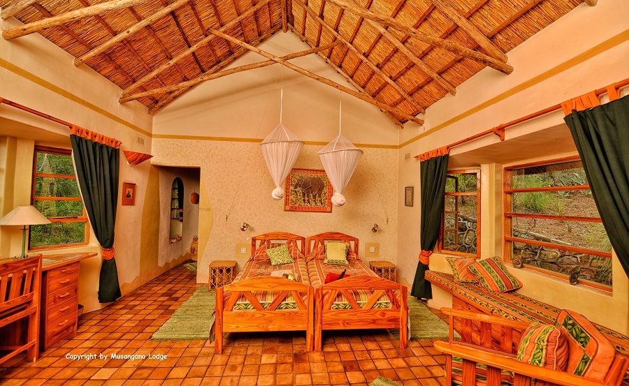 Chalet Mutepe der Musangano Lodge