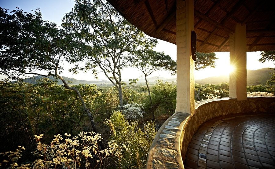 Sonnenaufgang von Lodge Mupembere der Musangabo Lodge
