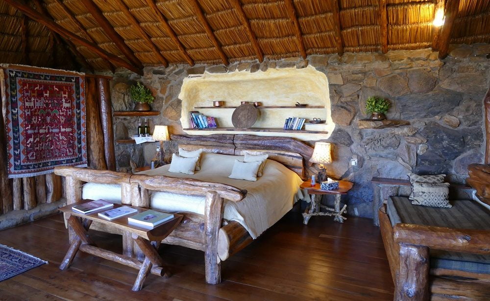 Eines der individuellen Zimmer in der Ol Malo Lodge