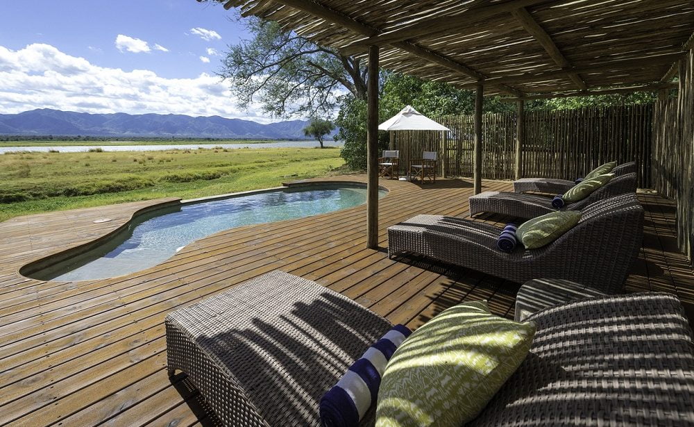 Pool des Luxuscamps in Mana Pools