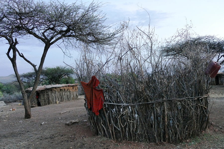 Samburu Dorf auf dem Laikipia Plateau