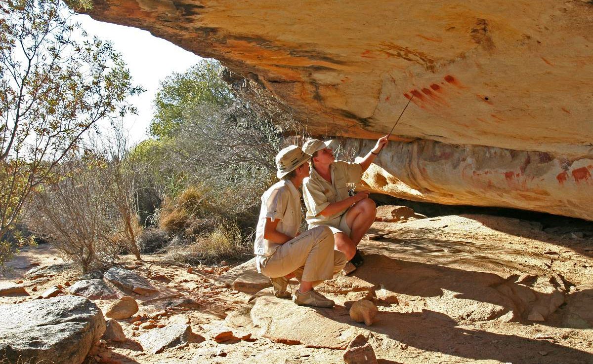 Rock Art des San in den Cederbergen in Bushmans Kloof
