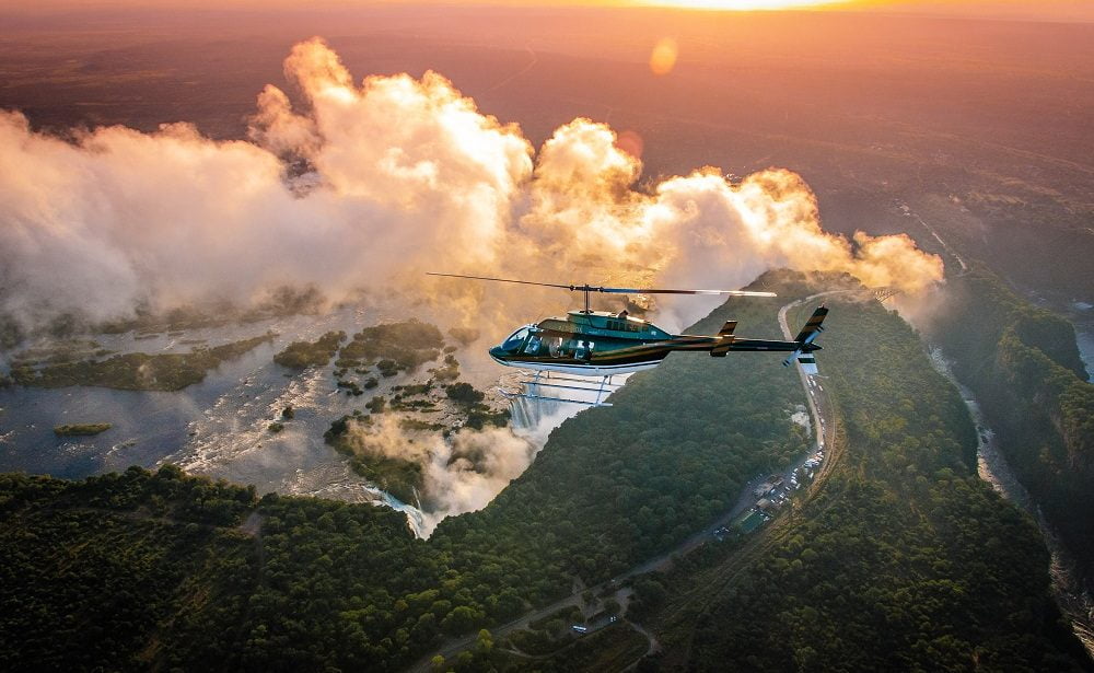 Helikopterflug über die Victoria Falls