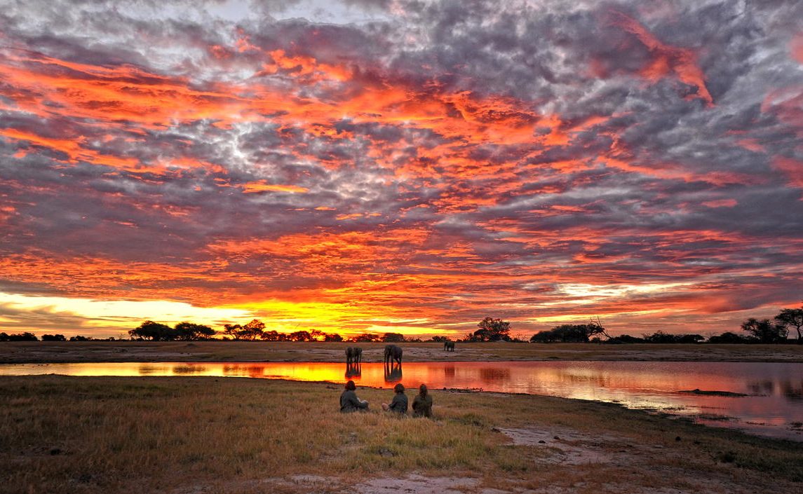 Sonnenuntergang im Hwange Nationalpark
