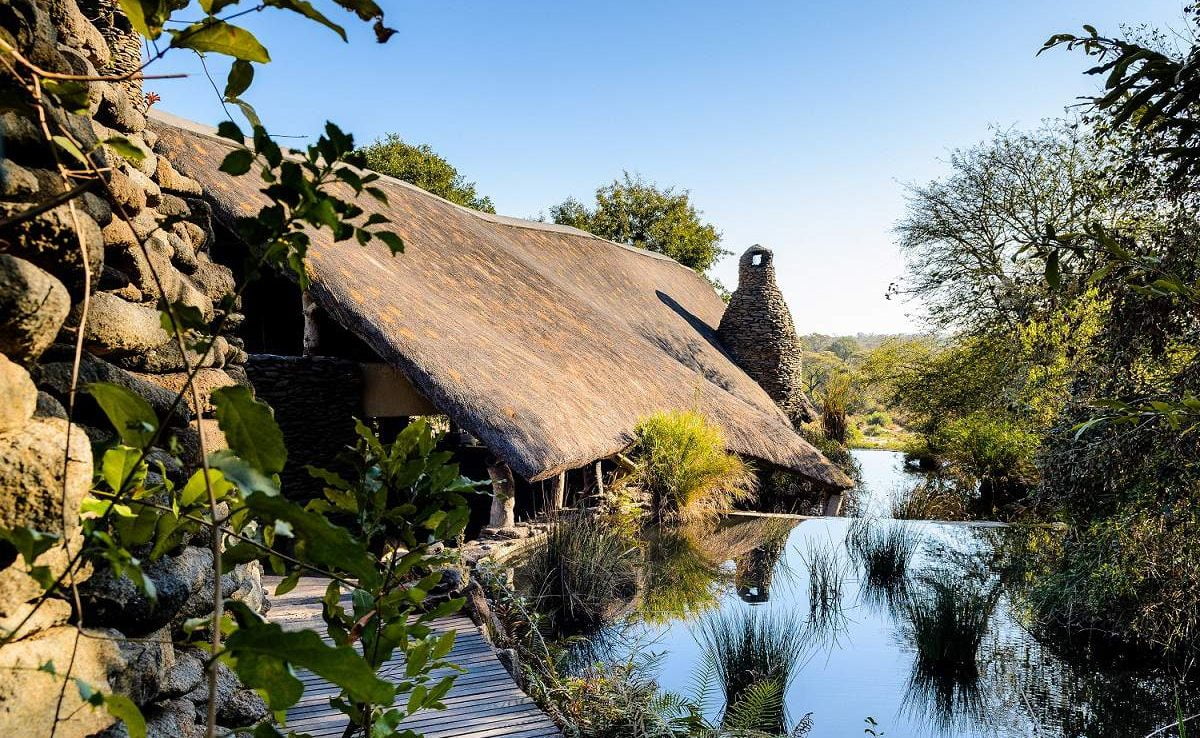 Der Eingang zur exklusiven Singita Boulders Lodge