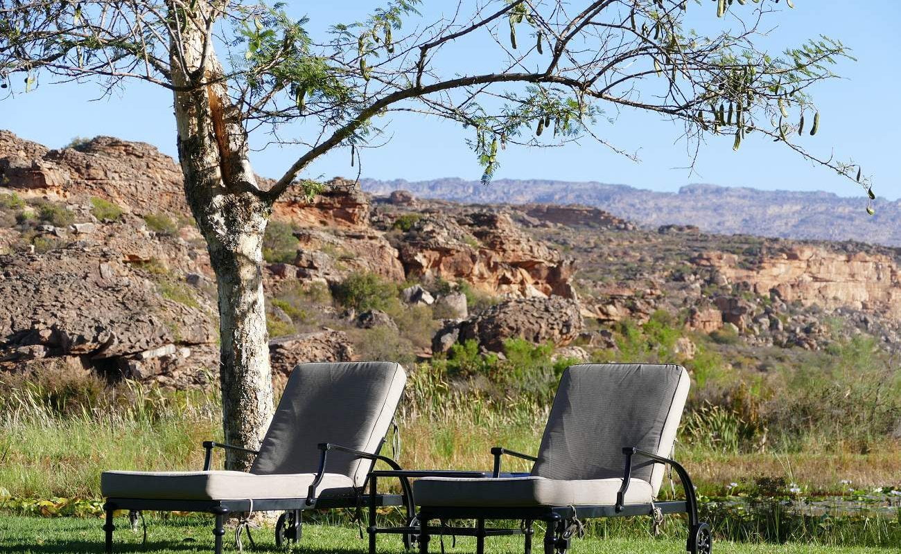 Am Pool in Bushmans Kloof