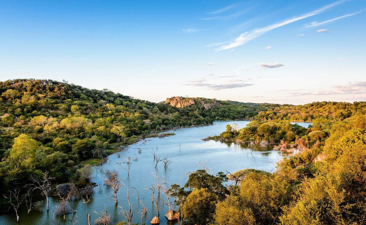 Lake Malilangwe in Simbabwe