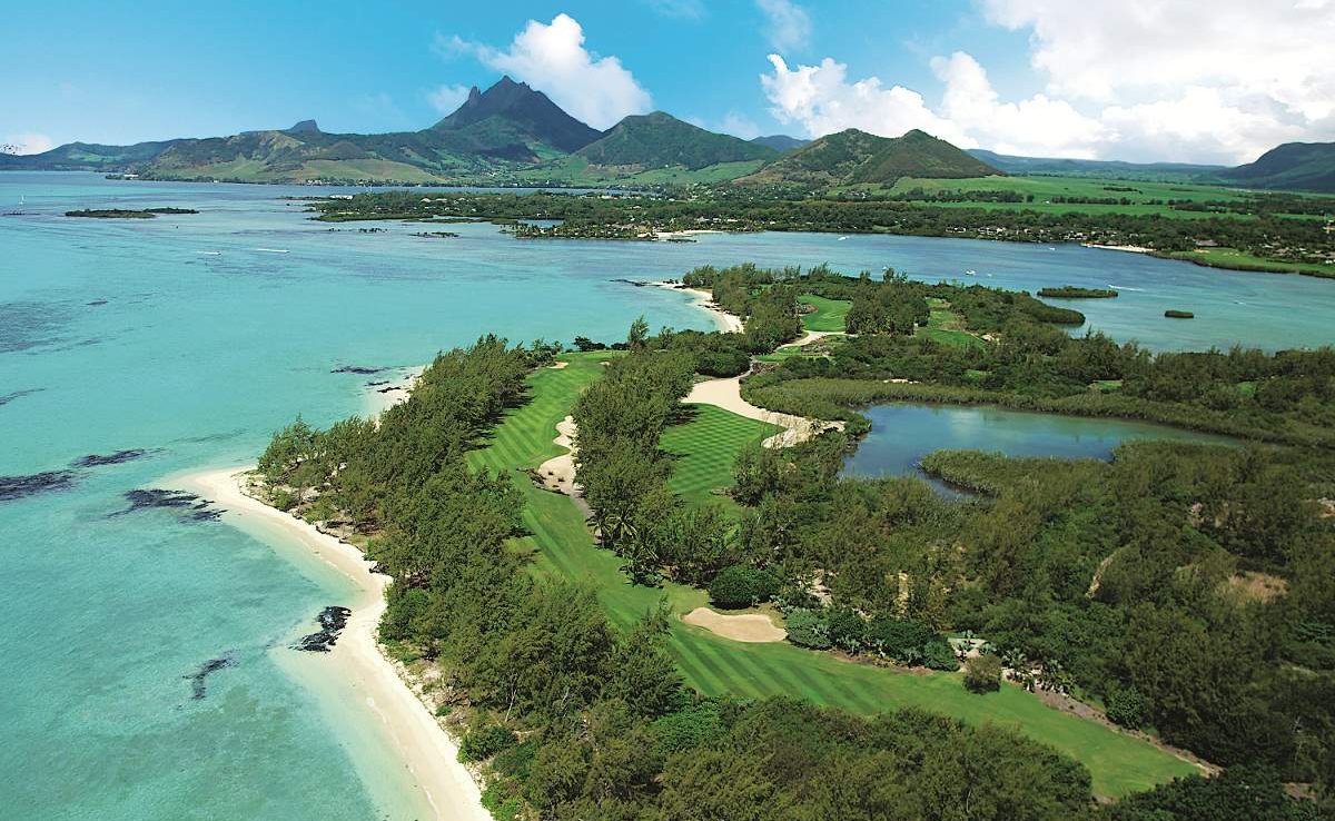 Golfspielen auf der Ile aux Cerfs auf Mauritius