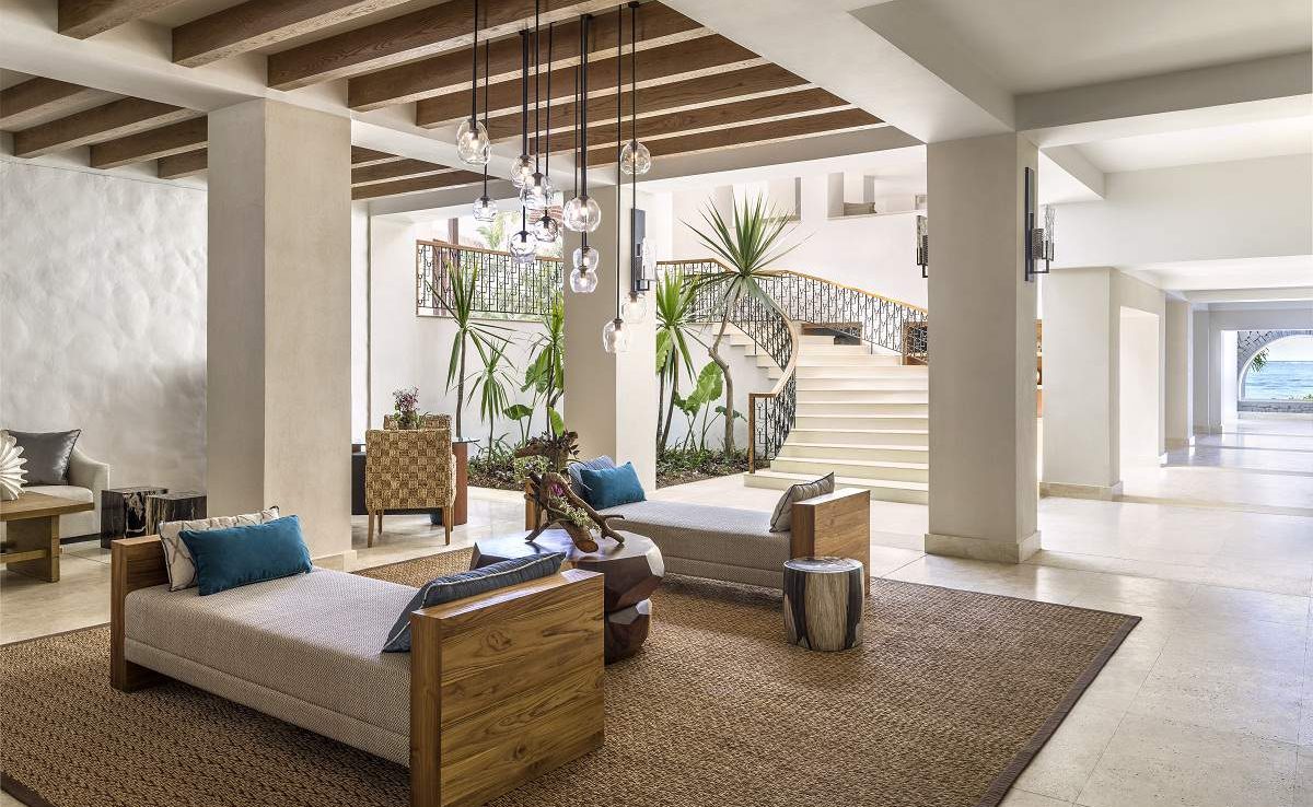 Die elegante Lobby des Luxuresorts