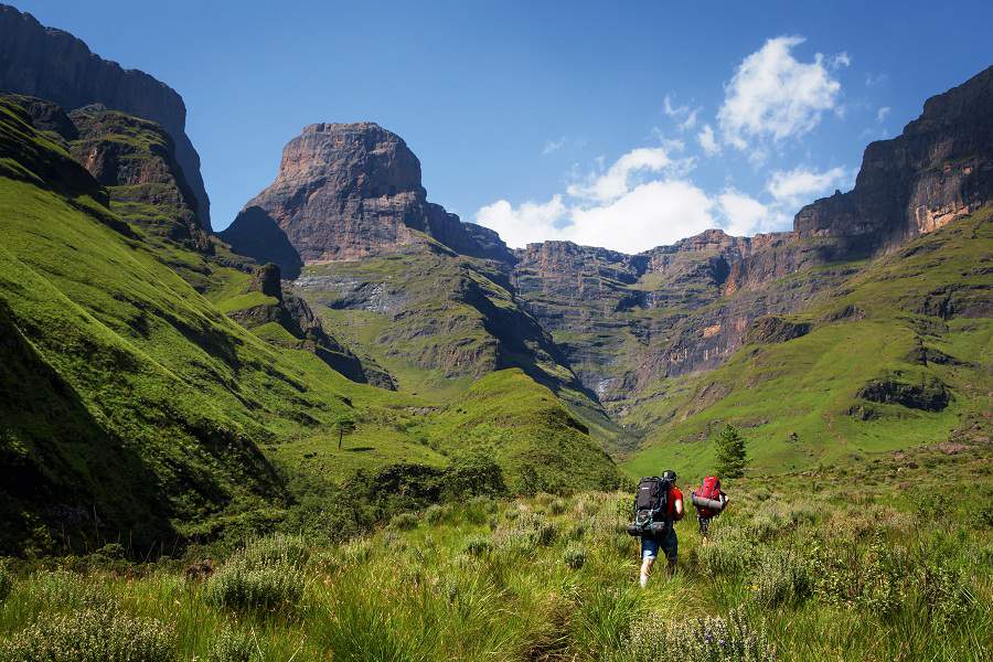 Wanderungen in den Drakensbergen von KwaZulu Natal