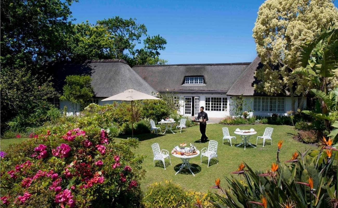 Im hübschen Garten des Boutiquehotels an der Garden Route