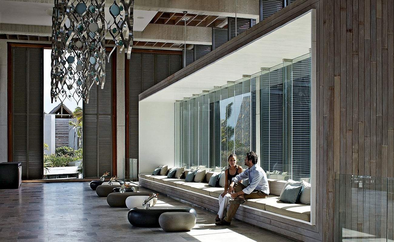 Lobby des Designhotels auf Mauritius