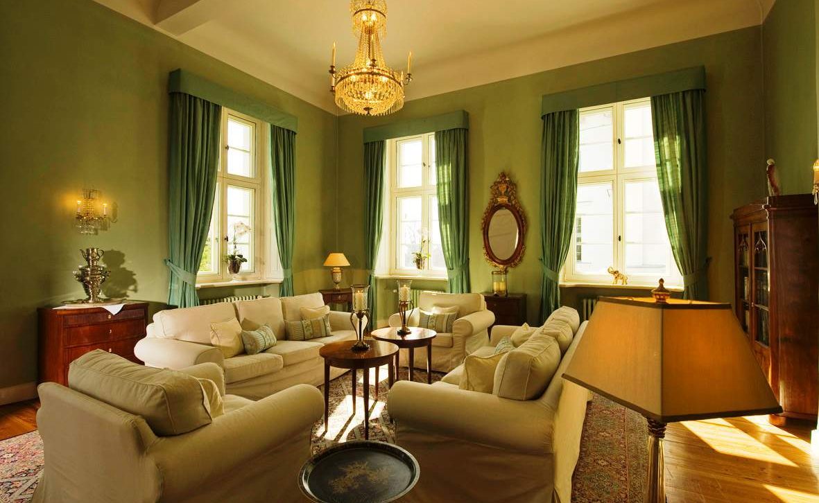 Grüner Salon im Schlosshotel Burg Schlitz