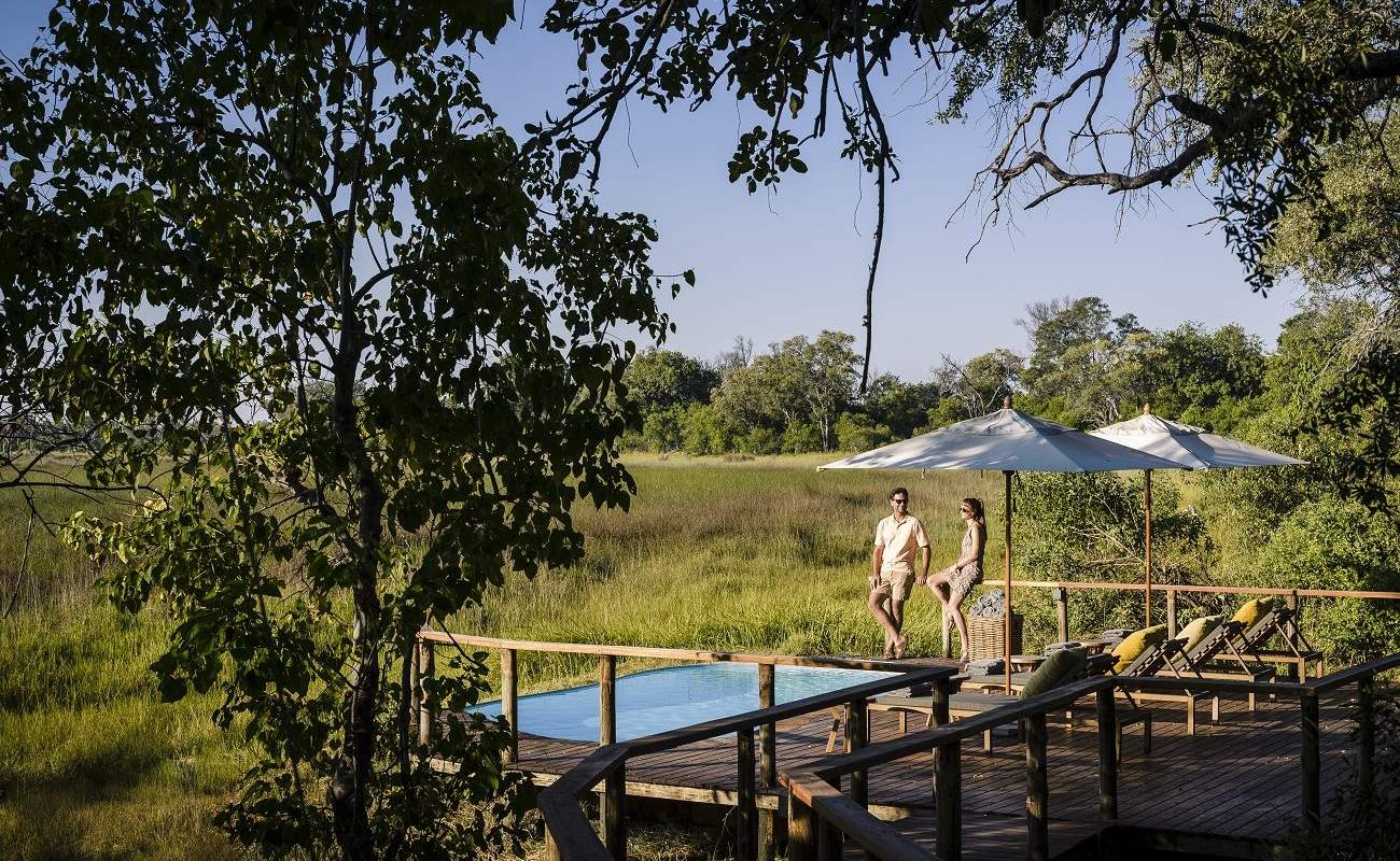 Der kleine Pool des Stanley's Camp in Botswana