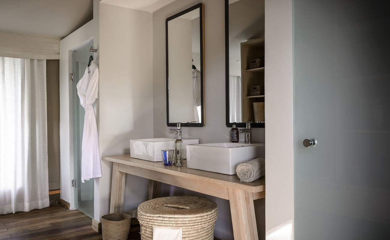 Badezimmer eines Luxuszelts im Stanley's Camp