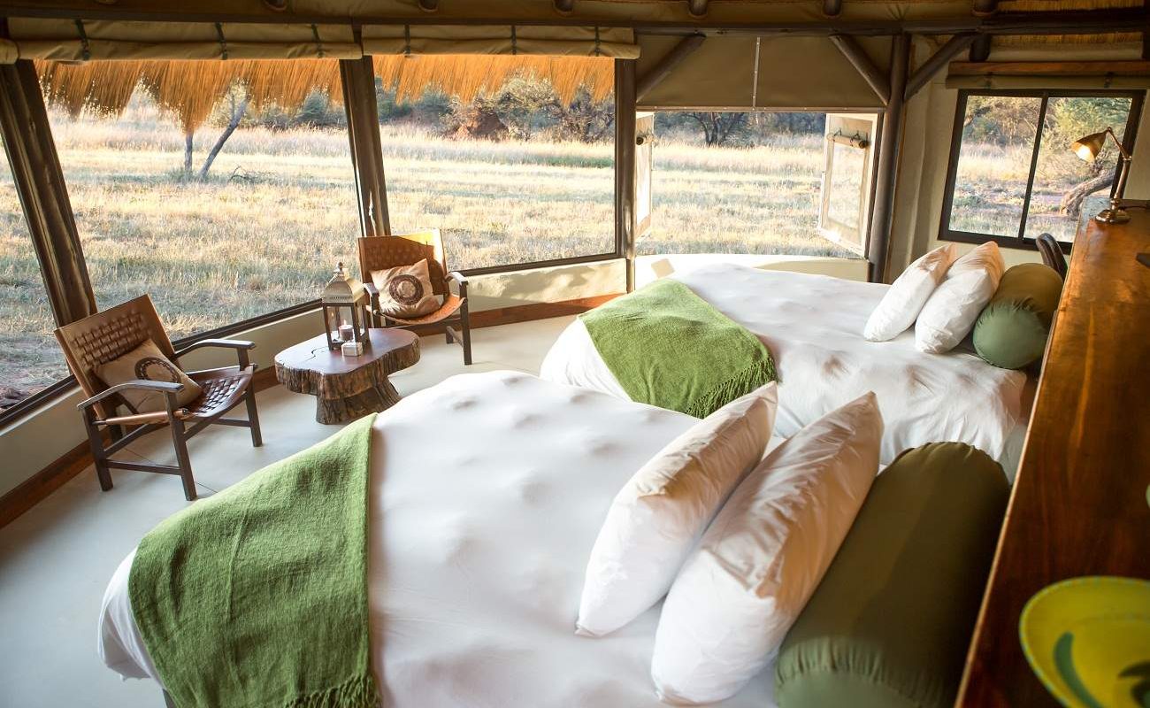 Chalet im Bush Camp von Okonjima