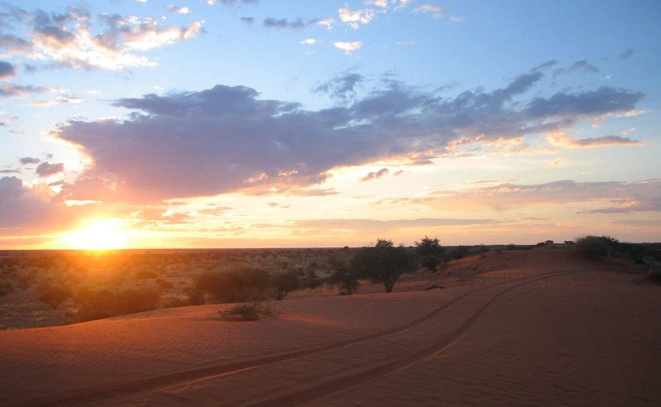 Sonnenuntergang Kalahari