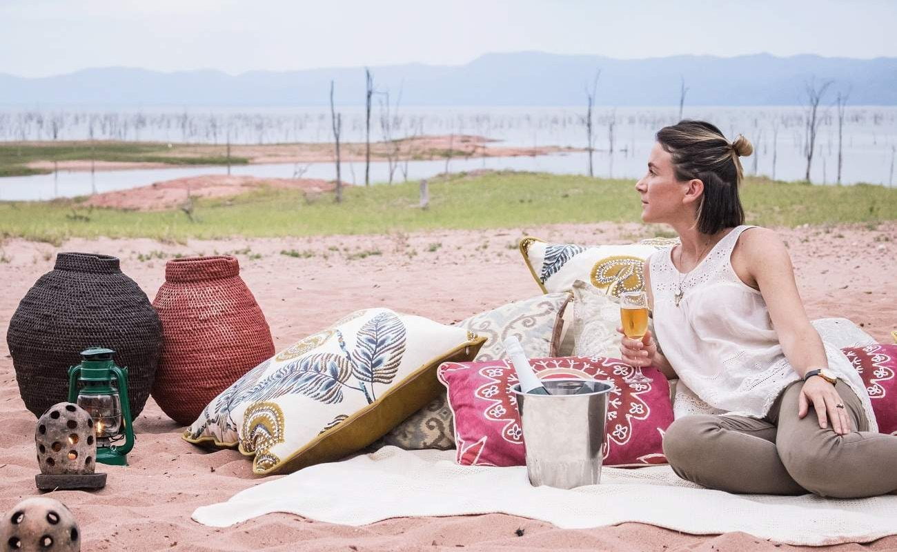 Am Strand des Lake Kariba