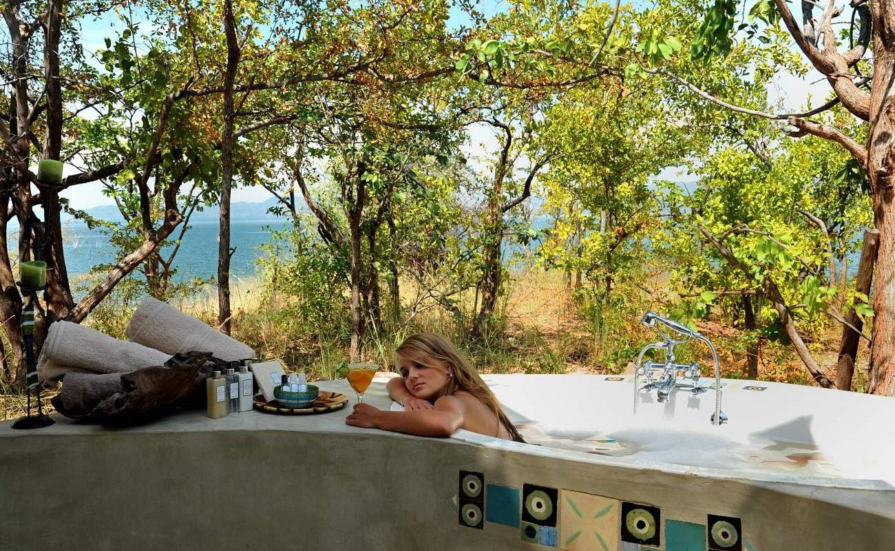 Badewanne im Changa Camp