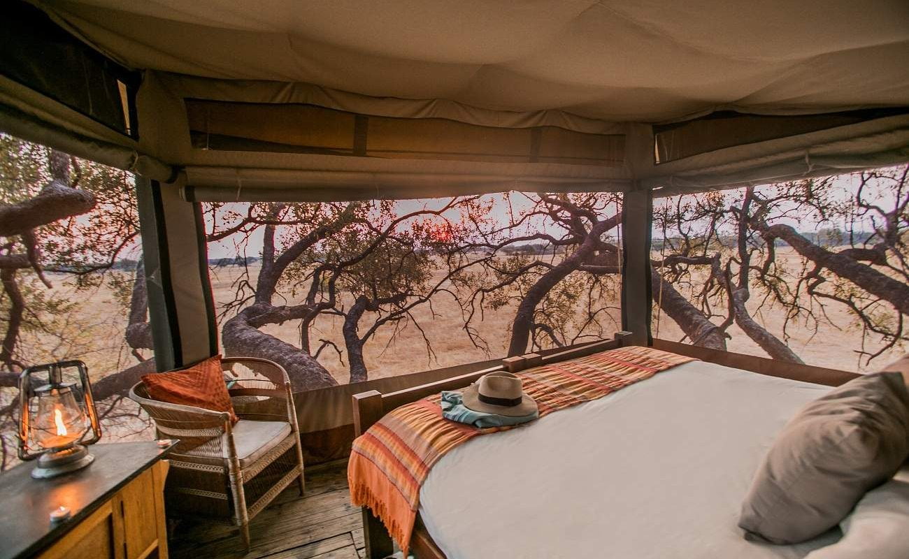 Schlafzimmer im Baumhaus Dove's Nest