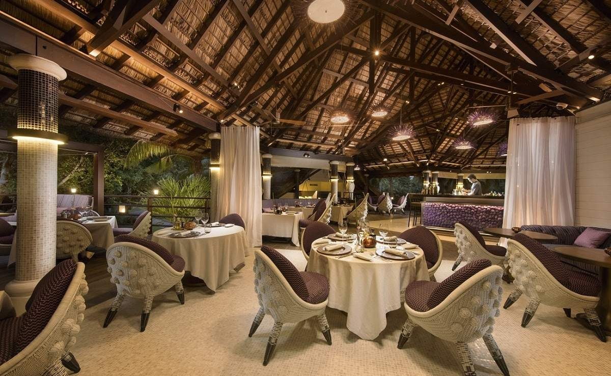 Diva Restaurant des Luxusresorts auf Praslinf