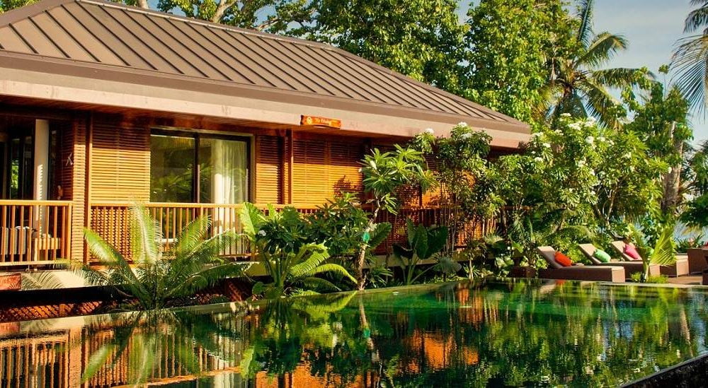 Buchen Sie das Dhevatara Beach Hotel Praslin mit Ihrem Seychellen Spezialisten Genuss Touren