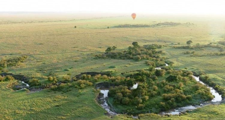 Ballonsafari im Heißluftballlon über die Masai Mara in Kenia