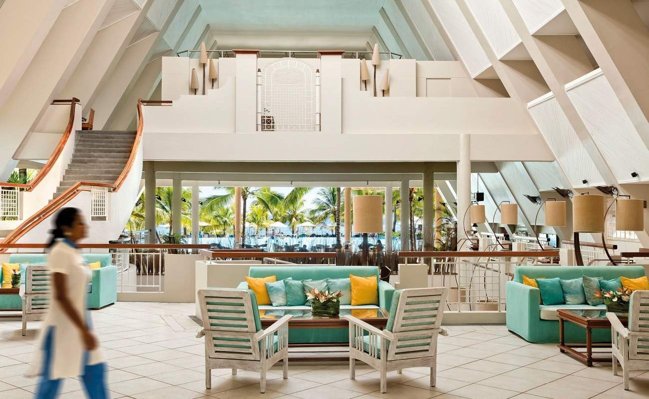 Lobby des Luxushotels auf Mauritius