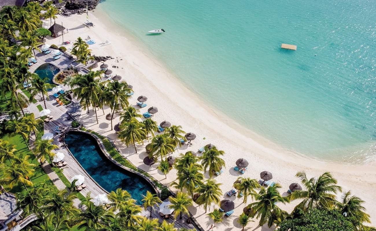 Luftaufnahme des Royal Palm Mauritius