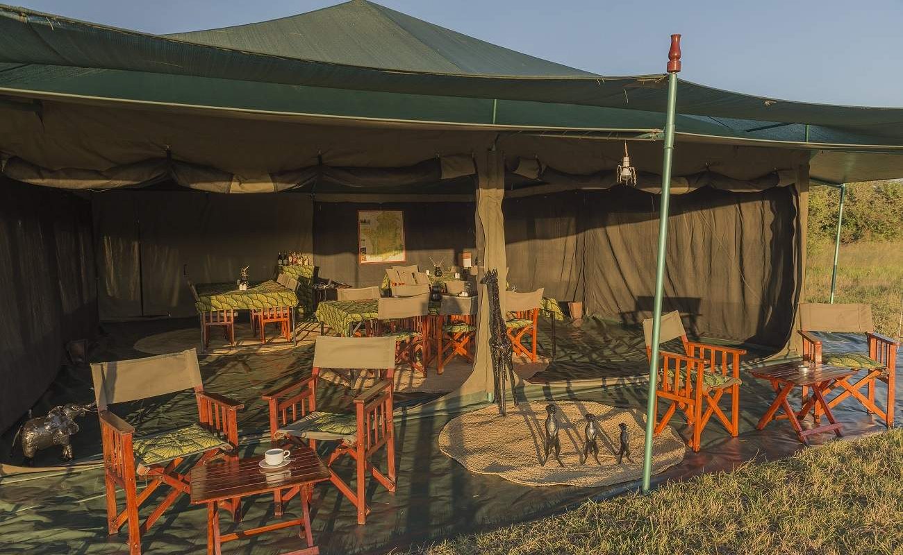 Messzelt des Serengeti View Camps
