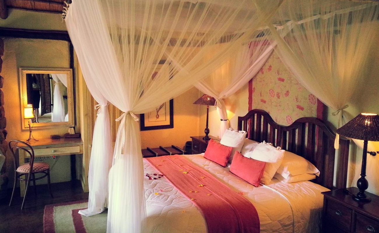 Tanamera Luxury Chalet - River View - Schlafzimmer Schlafzimmer des Luxury Chalet von Tana Mera