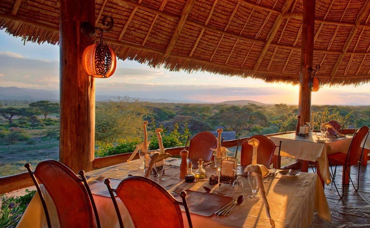 Im Restaurant des Elewana Camps wird oft italienische Küche serviert
