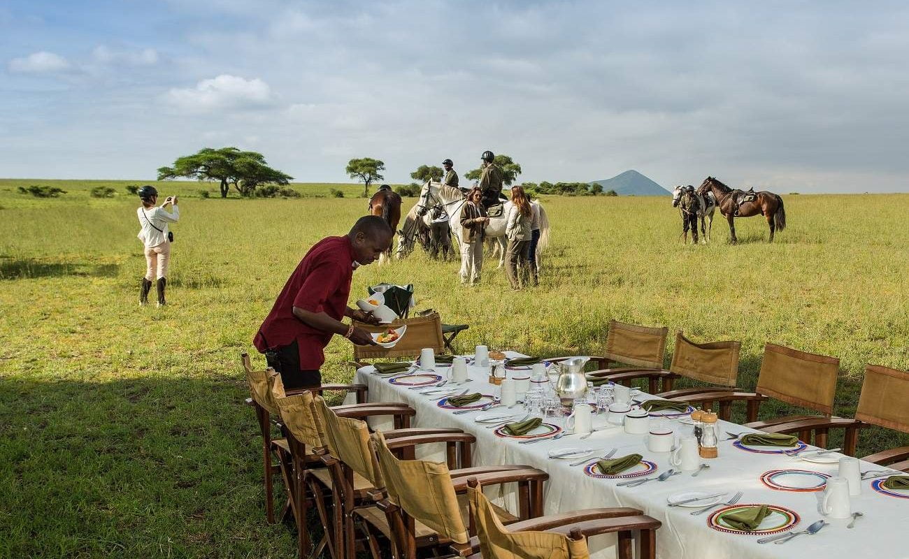 Bush Breafast und Reiten