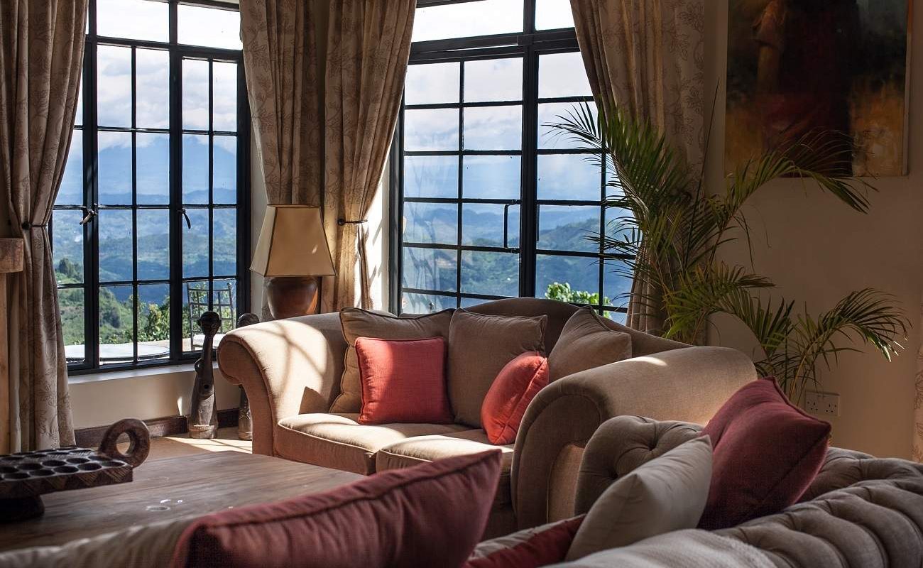 Herrliche Aussichten in der Clouds Mountain Gorilla Lodge