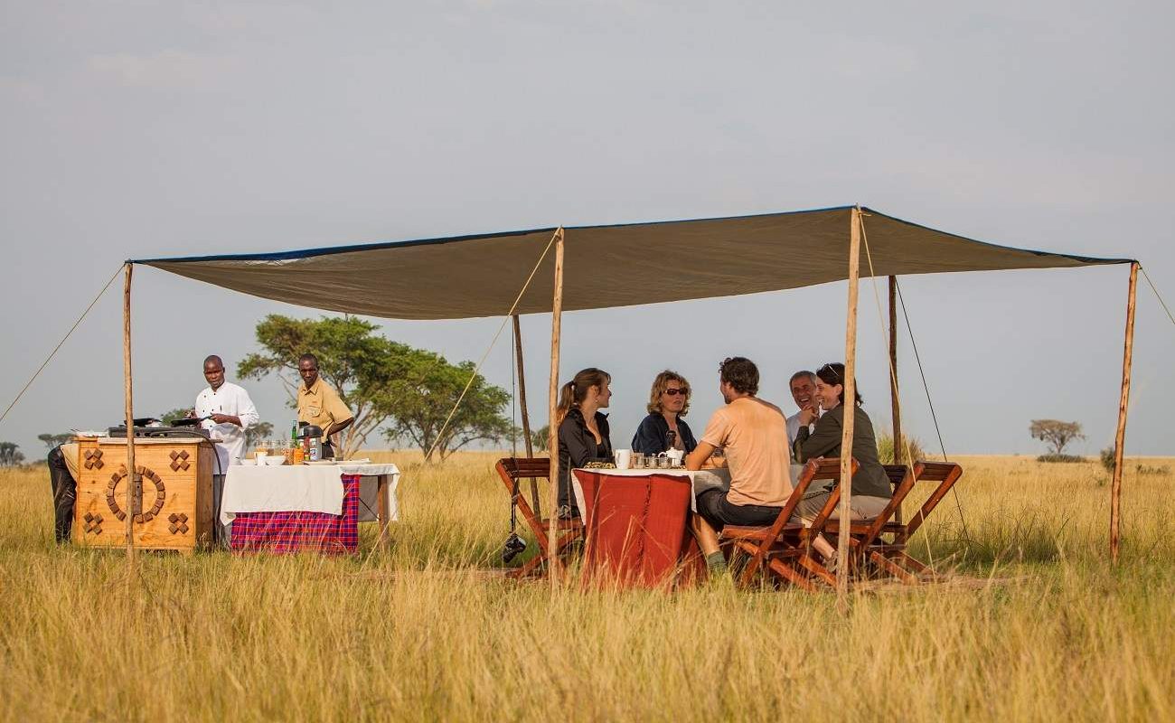 Bush Breakfast im Queen Elizabeth Nationalpark