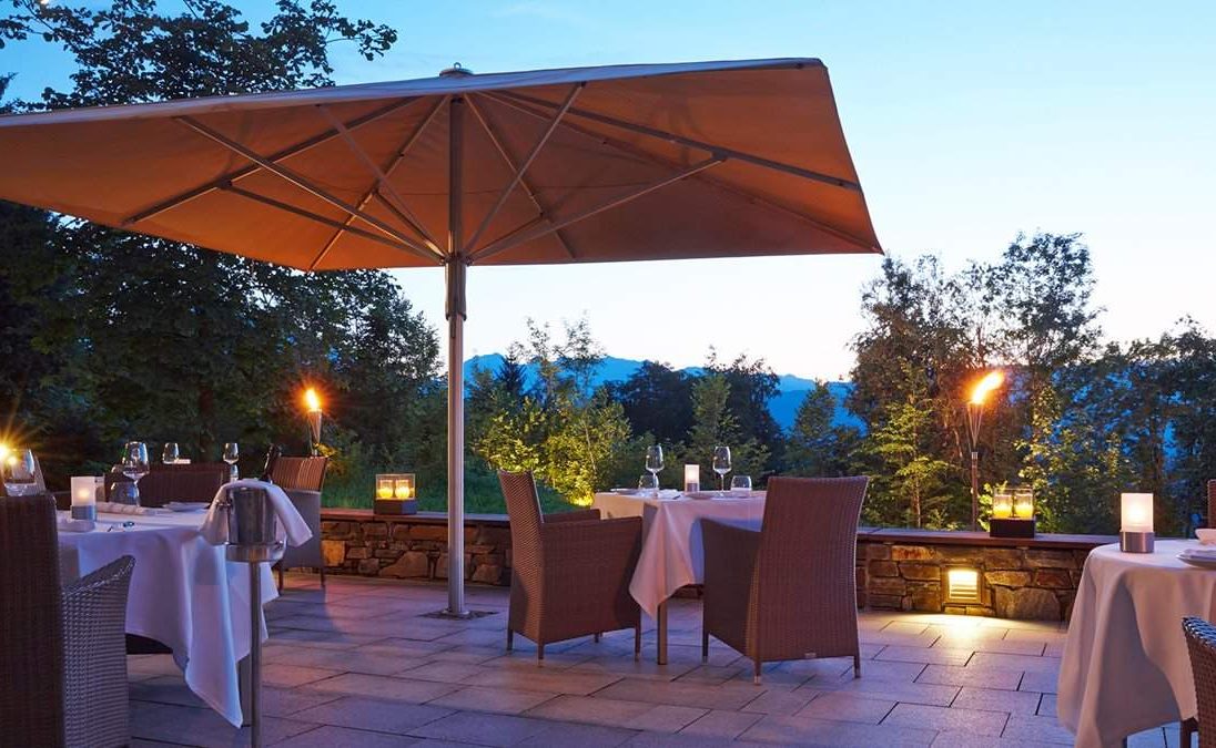 Auf der Terrasse des Johann Grill Restaurants