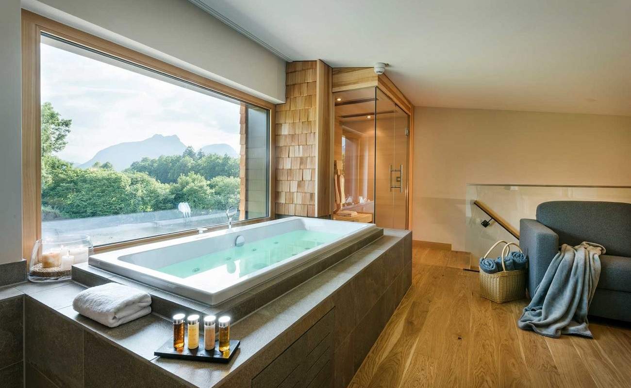 Badezimmer im Spa Loft des Klosterhof