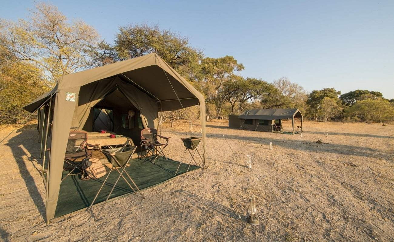 Zelt im mobilen Camp von Letaka Safaris